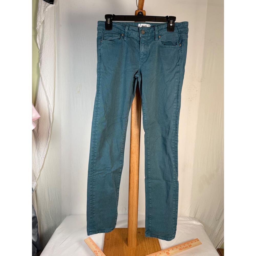 Paige Womens Skyline Skinny Jeans Teal Blue Size 28 Stretch Denim Pants